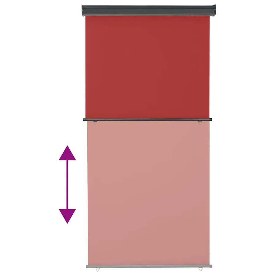 Auvent latéral de balcon 125x250 cm Rouge - 5