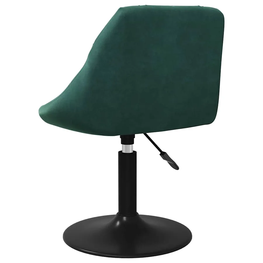 Chaise de salle à manger Vert foncé Velours - 3