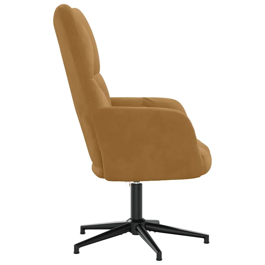 Chaise de relaxation Marron Velours - 4