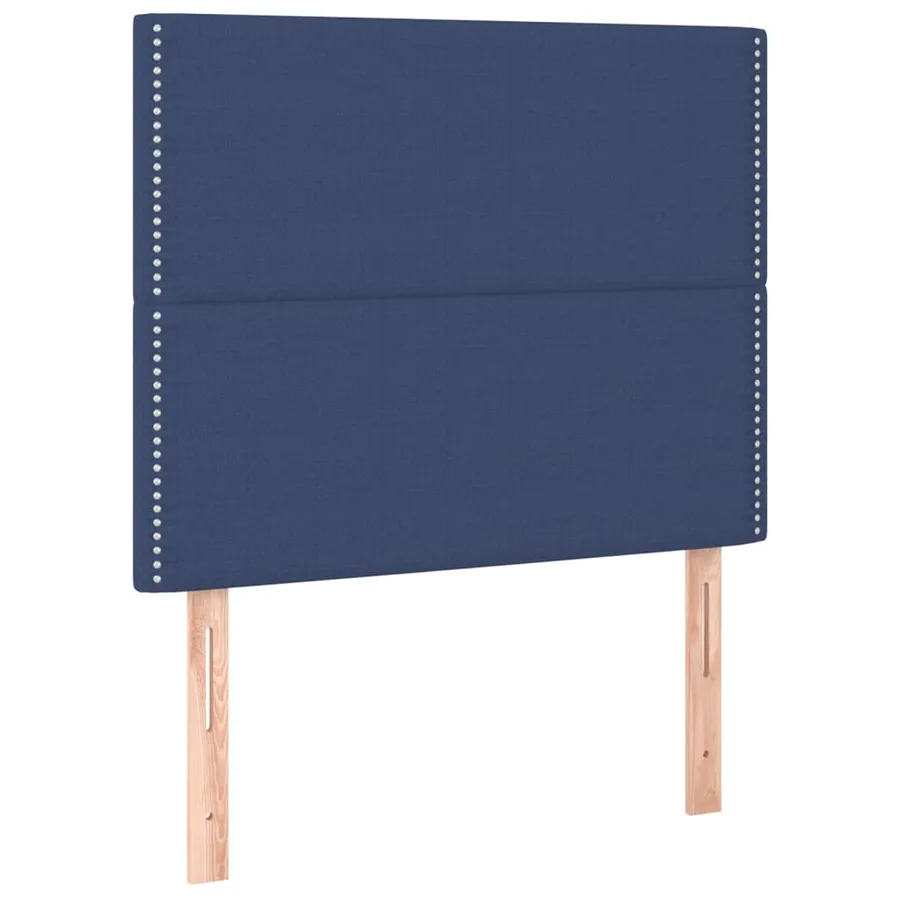 Sommier à lattes de lit avec matelas Bleu 90x200 cm Tissu - 5