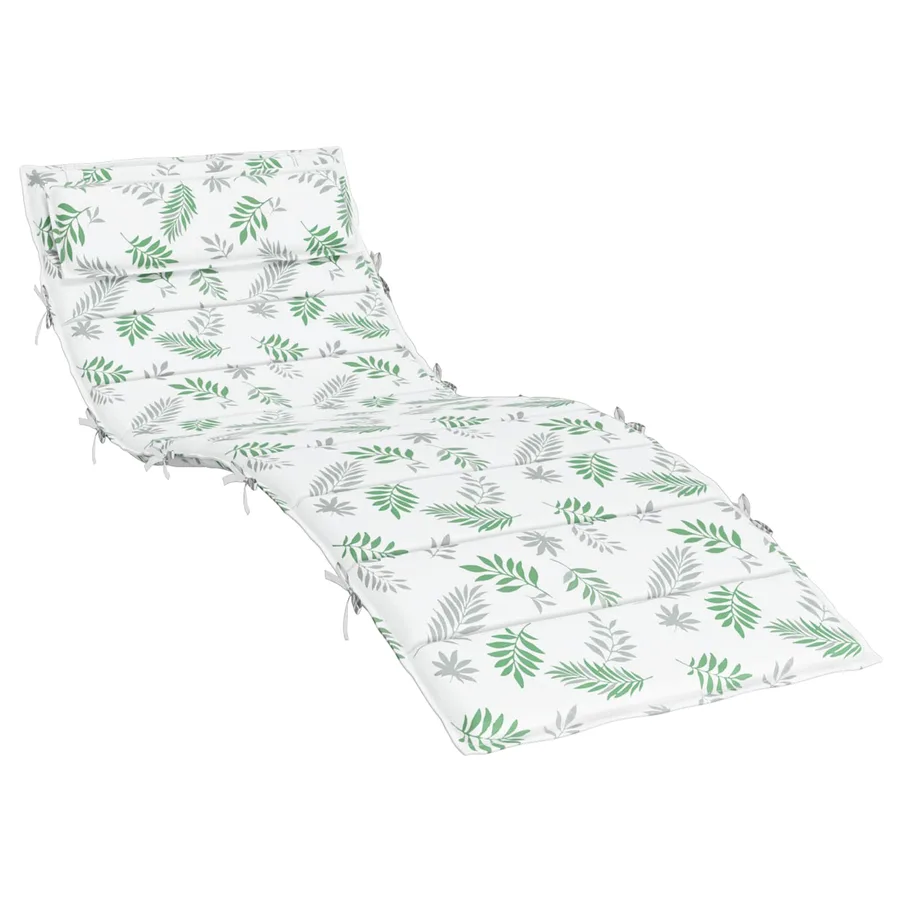 Coussin de transat ensoleillé Blanc et vert 178 x 60 x 4 cm - 2
