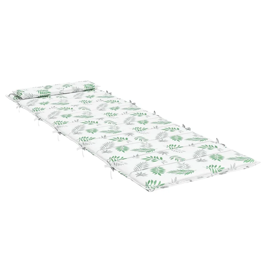Coussin de transat ensoleillé Blanc et vert 178 x 60 x 4 cm - 3