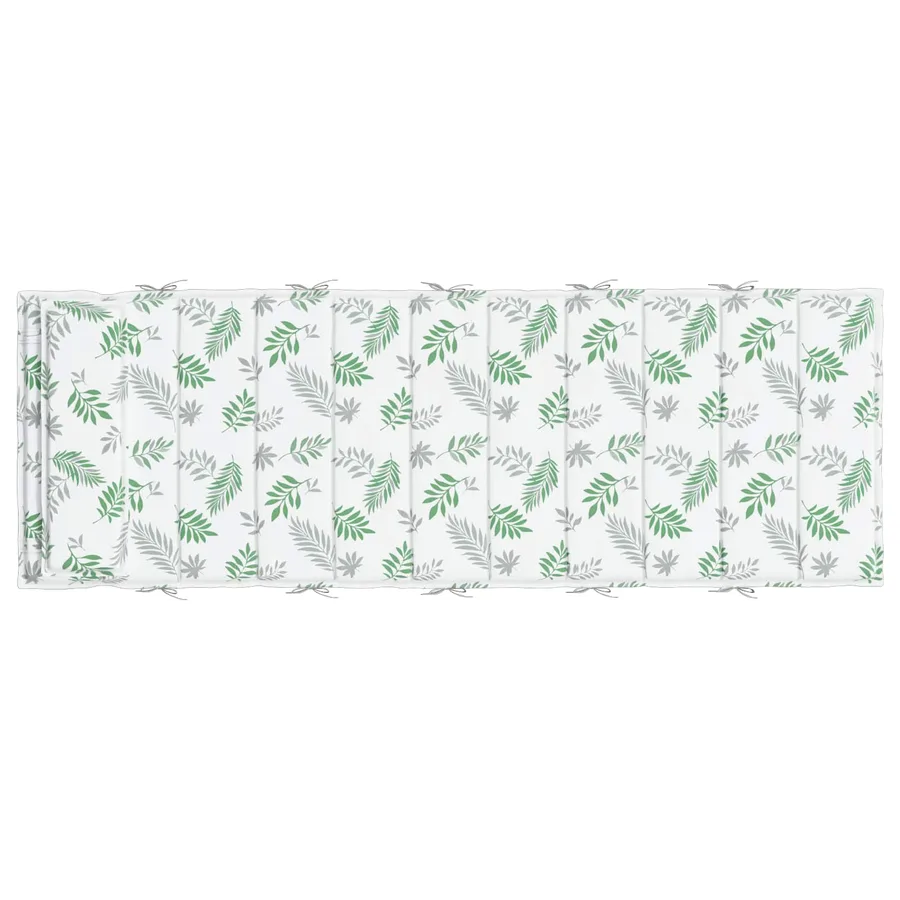 Coussin de transat ensoleillé Blanc et vert 178 x 60 x 4 cm - 4