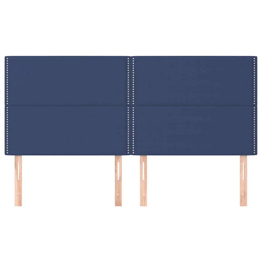 Tête de lit Bleu 180x5x118/128 cm Tissu - 3
