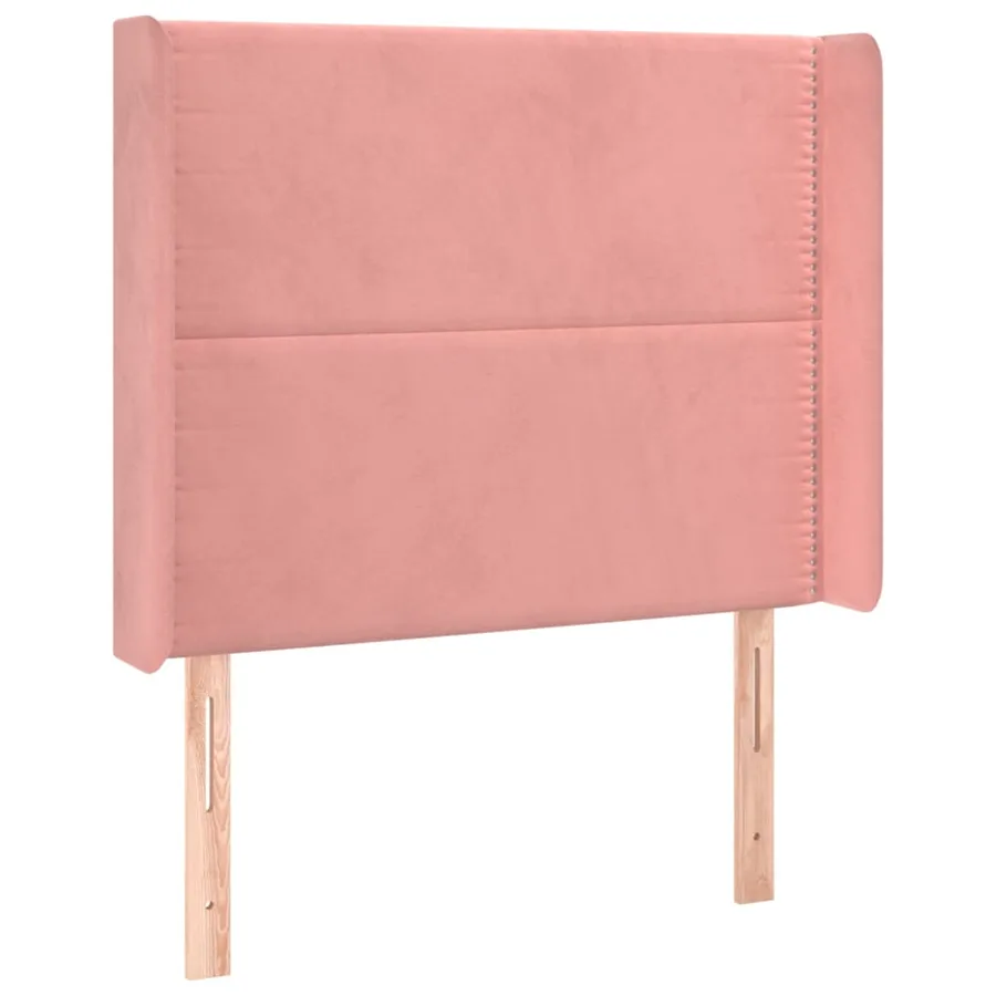 Sommier à lattes de lit matelas et LED Rose 90x200 cm Velours - 7