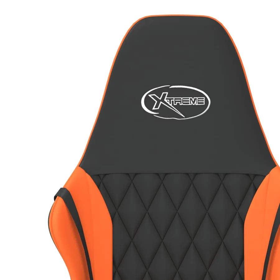 Chaise de jeu de massage Noir et orange Similicuir - 10