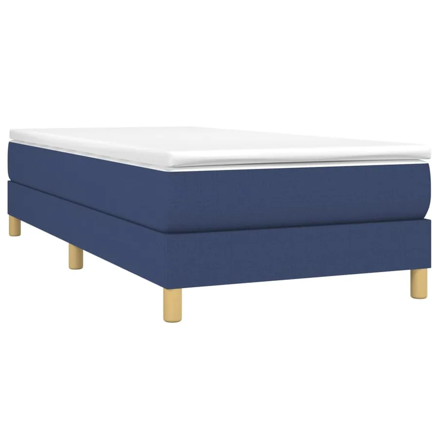 Sommier à lattes de lit avec matelas Bleu 90x200 cm Tissu - 3