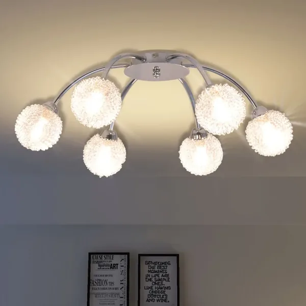 Plafonnier avec 6 ampoules LED G9 240 W