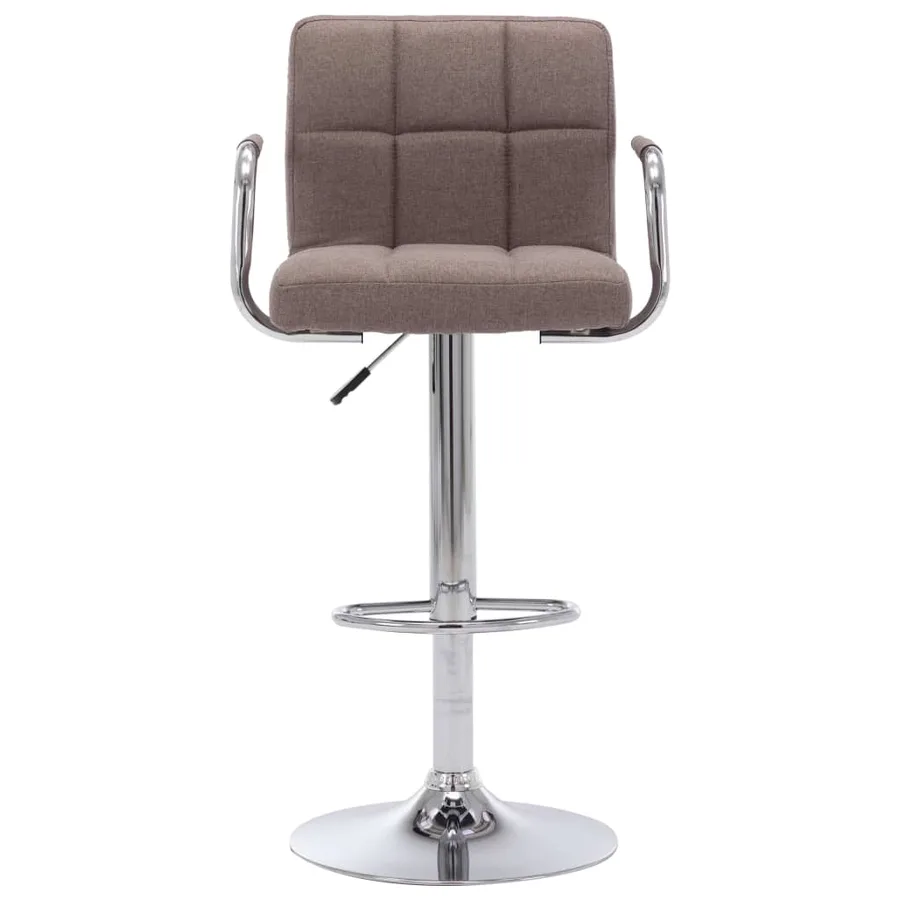 Chaises de bar lot de 2 taupe tissu - 3
