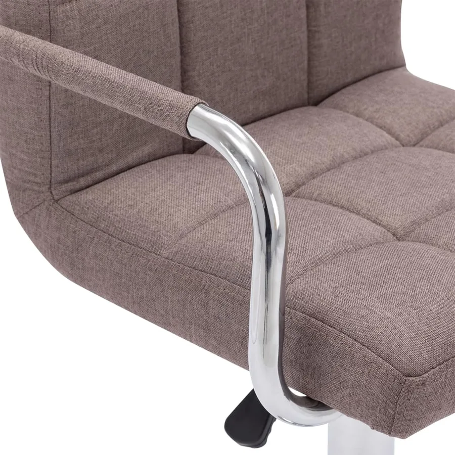 Chaises de bar lot de 2 taupe tissu - 7