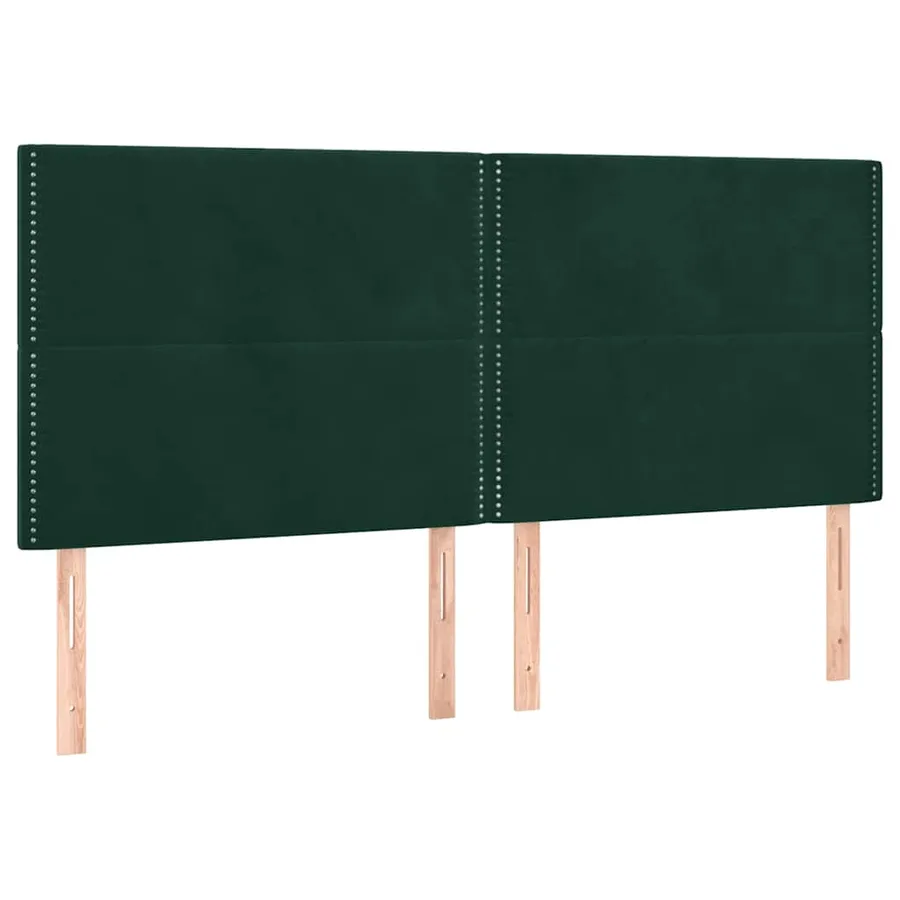 Sommier à lattes de lit et matelas Vert foncé 180x200cm Velours - 6