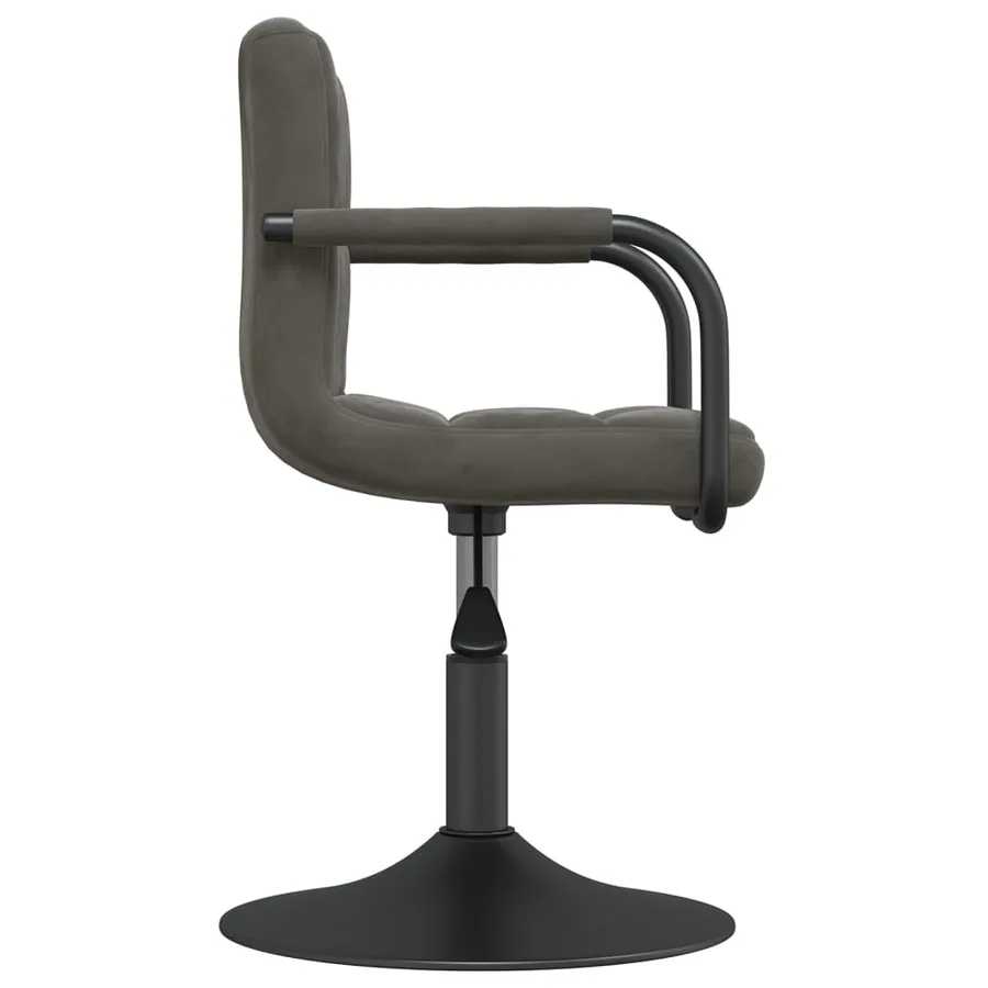 Chaises pivotantes à manger lot de 6 gris foncé velours - 5