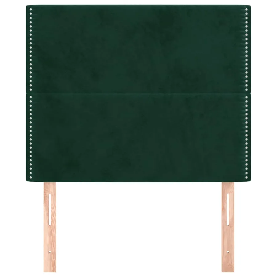 Tête de lit Vert foncé 90x5x118/128 cm Velours - 3