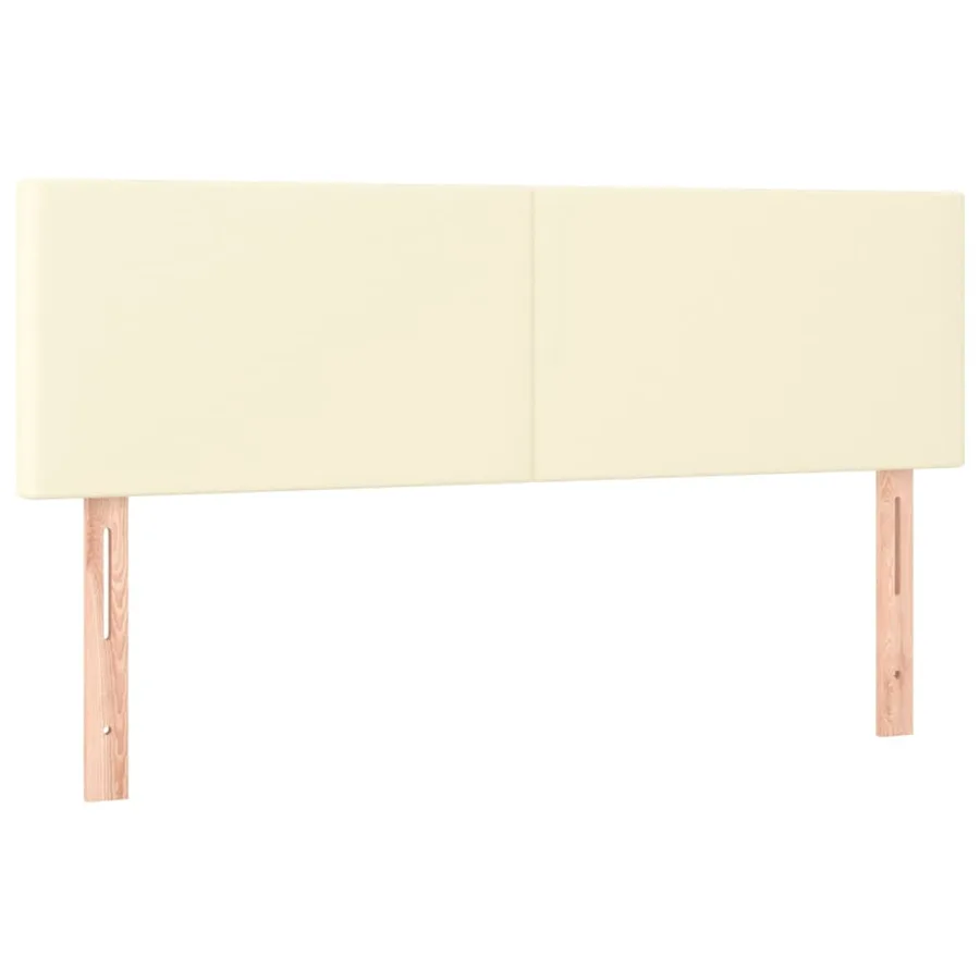 Sommier à lattes de lit avec matelas et LED Crème 140x200 cm - 7