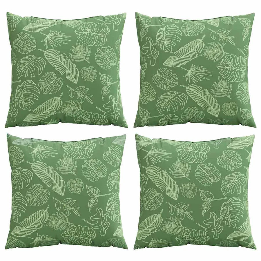 Coussins Éparpillés Feuille 4 pcs Motif feuille 60 x 60 cm - 2