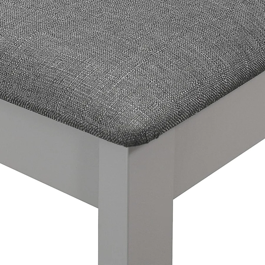 Chaises à manger avec coussins lot de 6 gris bois solide - 6