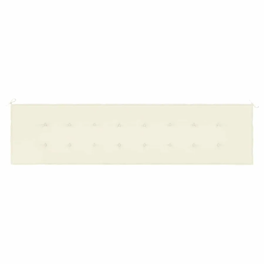 Coussin de banc de jardin crème 200x50x3 cm tissu oxford - 4