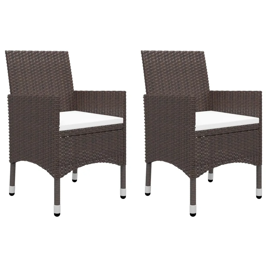 Ensemble à manger de jardin 5 pcs Marron - 5