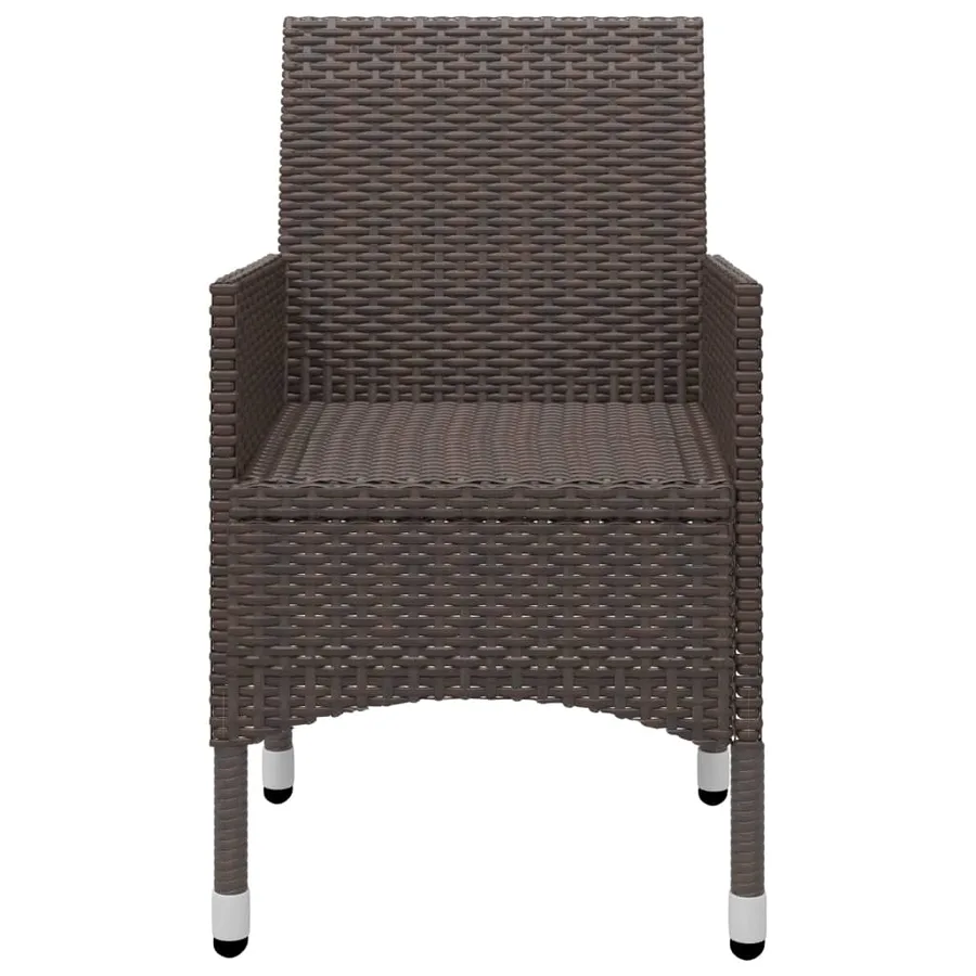Ensemble à manger de jardin 5 pcs Marron - 9