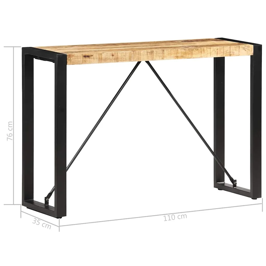 Table console 110x35x76 cm Bois de manguier massif - 5