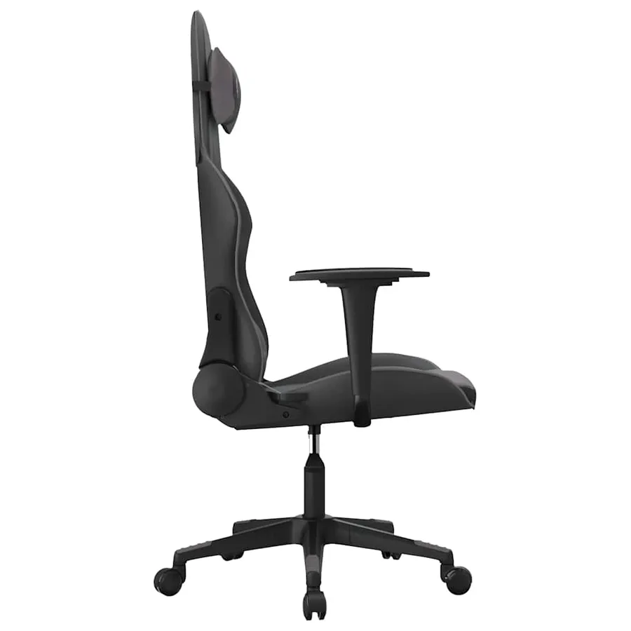 Chaise de jeu Noir et gris Similicuir - 4
