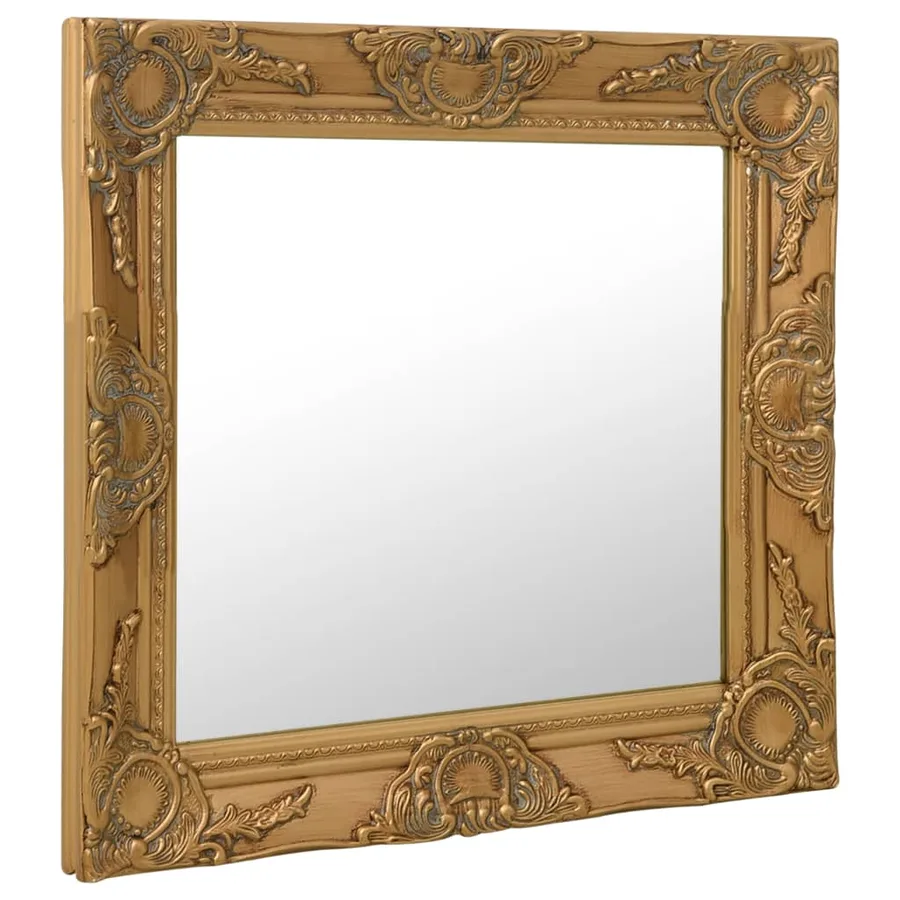 Miroir mural style baroque 50x50 cm Doré - 2