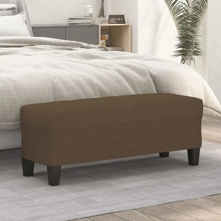 Banc Marron 100x35x41 cm Tissu