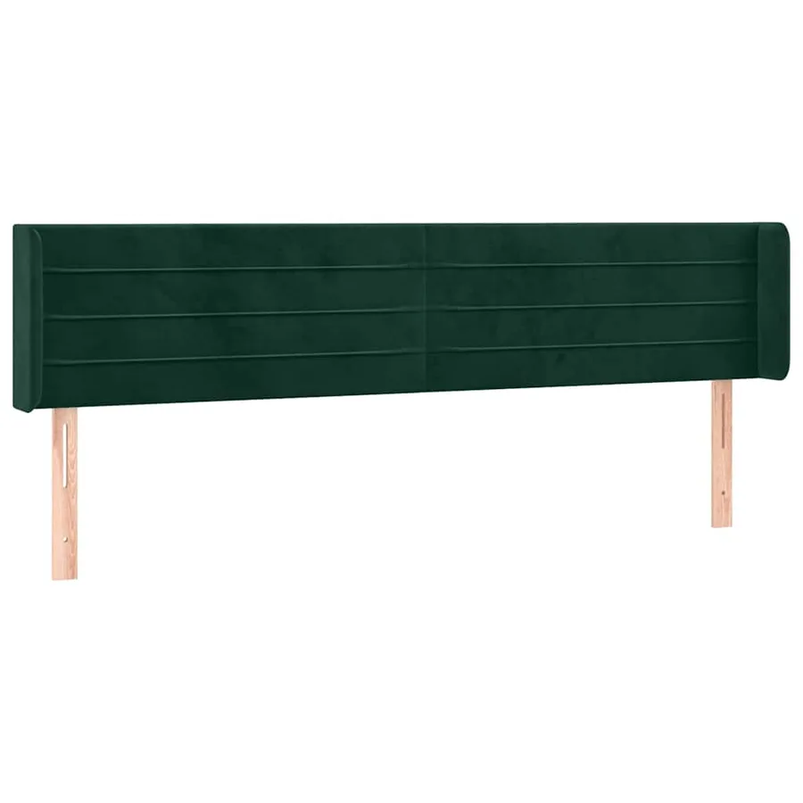 Tête de lit à LED Vert foncé 163x16x78/88 cm Velours - 3