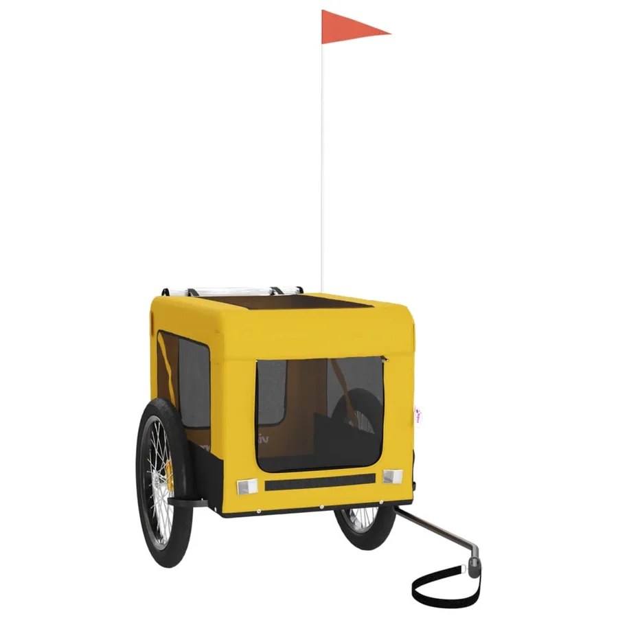 Remorque de vélo pour animaux de compagnie jaune et noir - 2