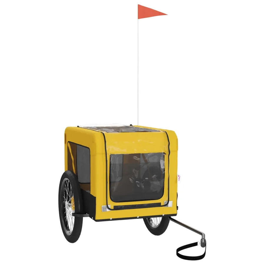 Remorque de vélo pour animaux de compagnie jaune et noir - 4