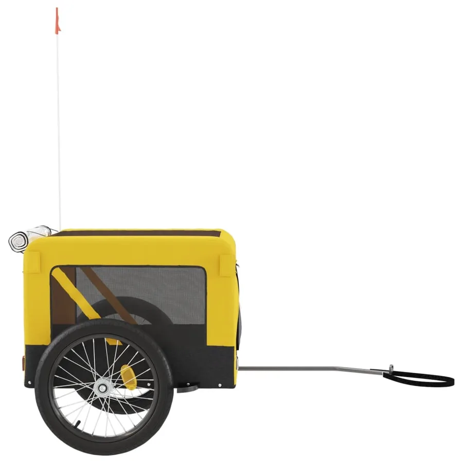 Remorque de vélo pour animaux de compagnie jaune et noir - 7
