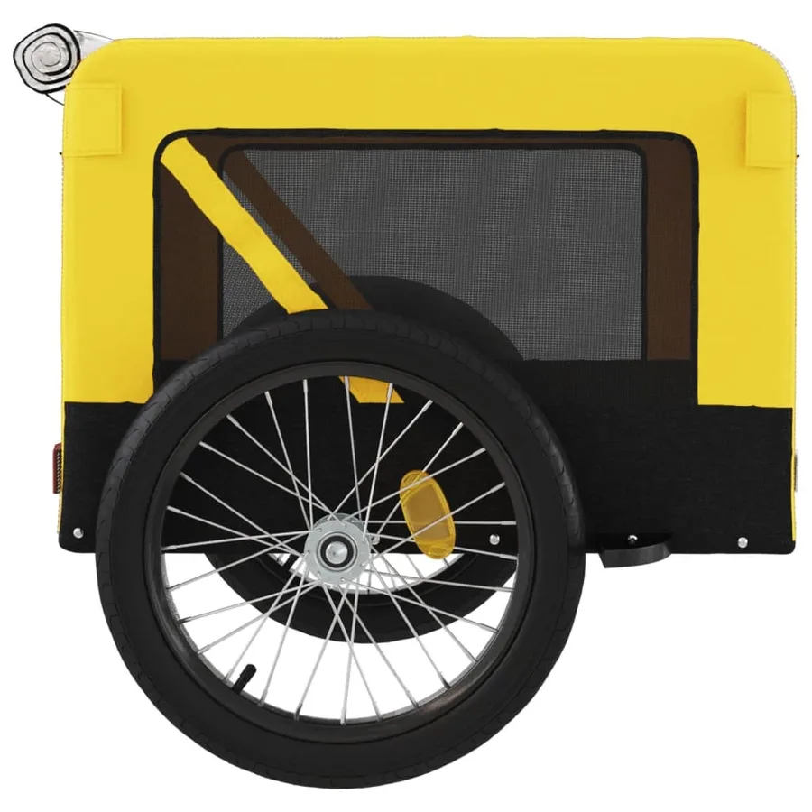 Remorque de vélo pour animaux de compagnie jaune et noir - 8