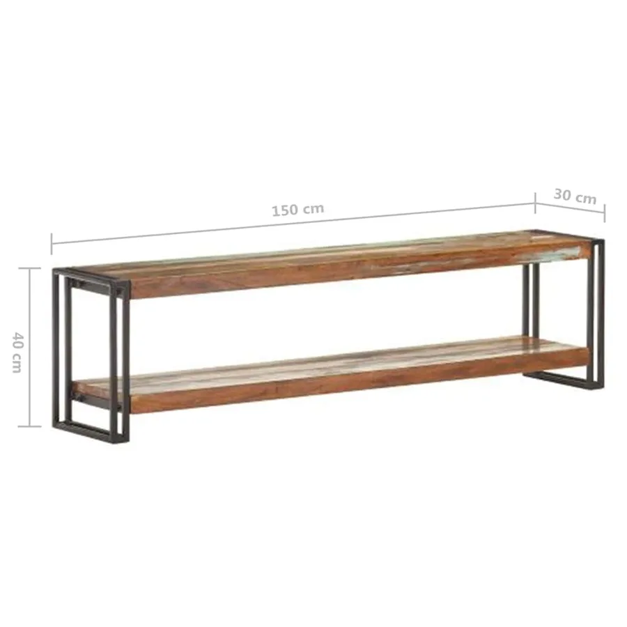Meuble TV 150x30x40 cm Bois de récupération massif - 5