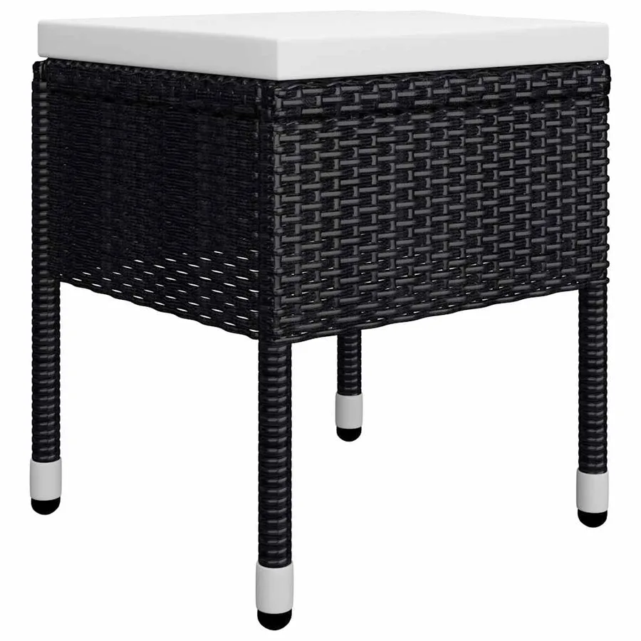 Ensemble à manger de jardin 5 pcs Noir - 8