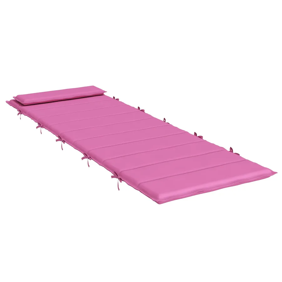 Coussin de transat ensoleillé Rose 178 x 60 x 4 cm Tissu Oxford - 4