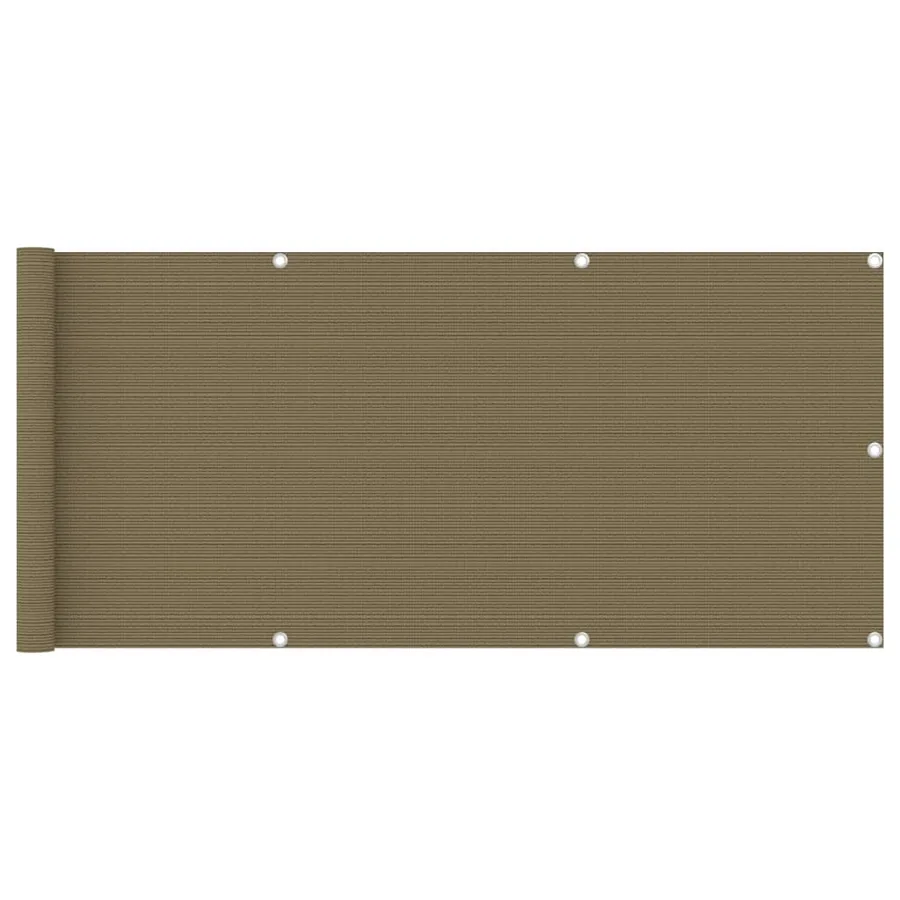Écran de balcon Taupe 75x600 cm PEHD