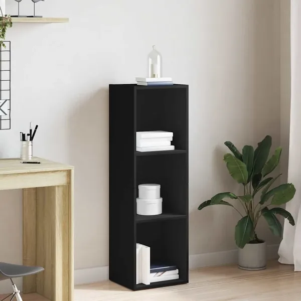 Bibliothèque/Meuble TV noir 36x30x114 cm bois d'ingénierie