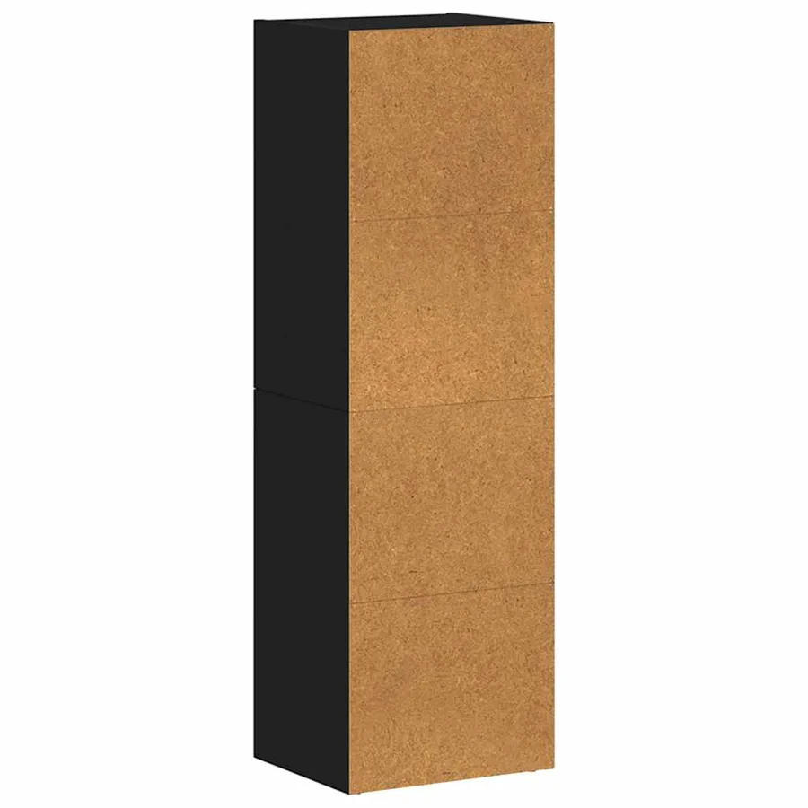 Bibliothèque/Meuble TV noir 36x30x114 cm bois d'ingénierie - 4