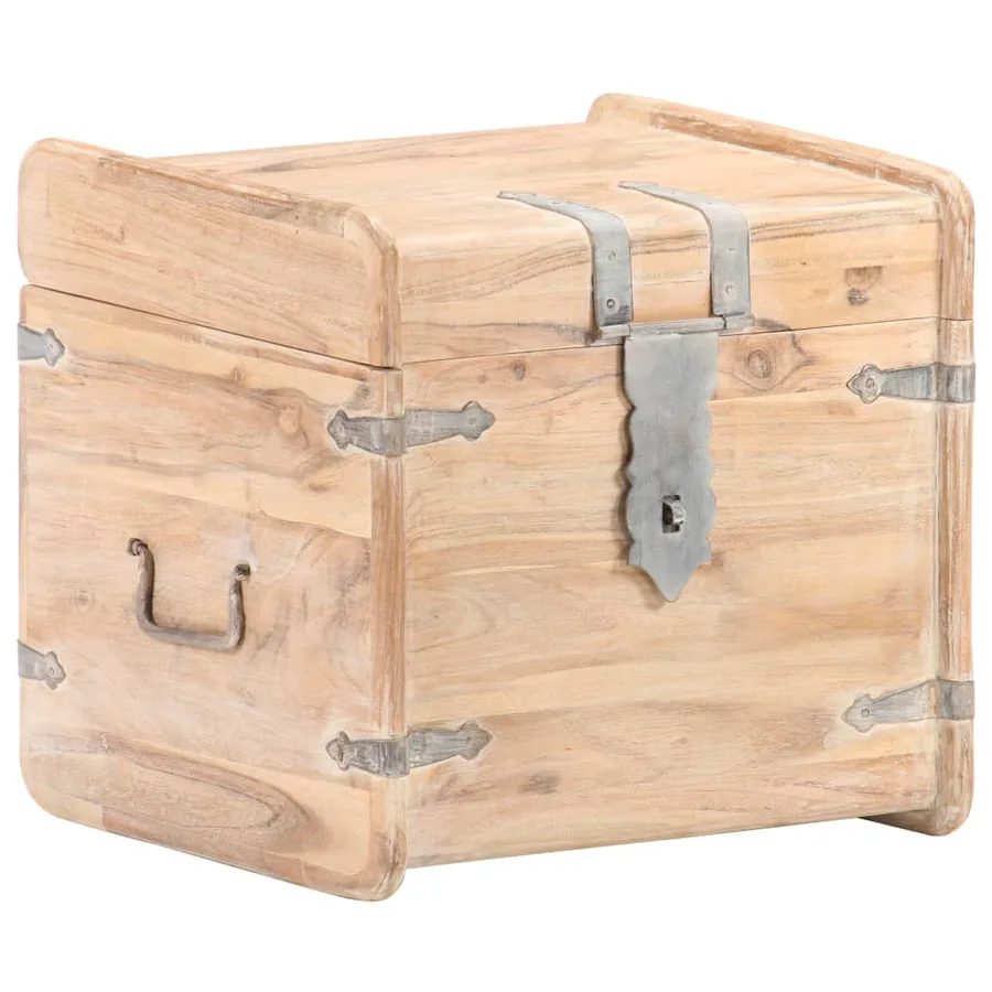 Coffre 40x40x40 cm Bois d'acacia solide - 11