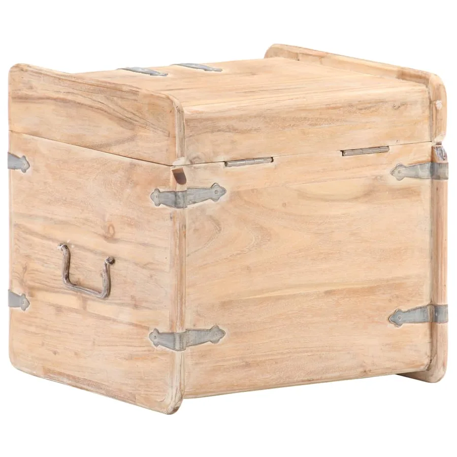 Coffre 40x40x40 cm Bois d'acacia solide - 5
