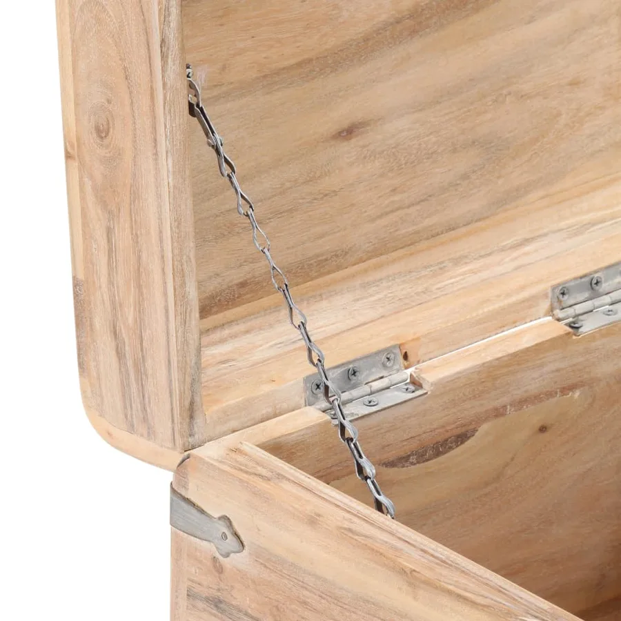 Coffre 40x40x40 cm Bois d'acacia solide - 6