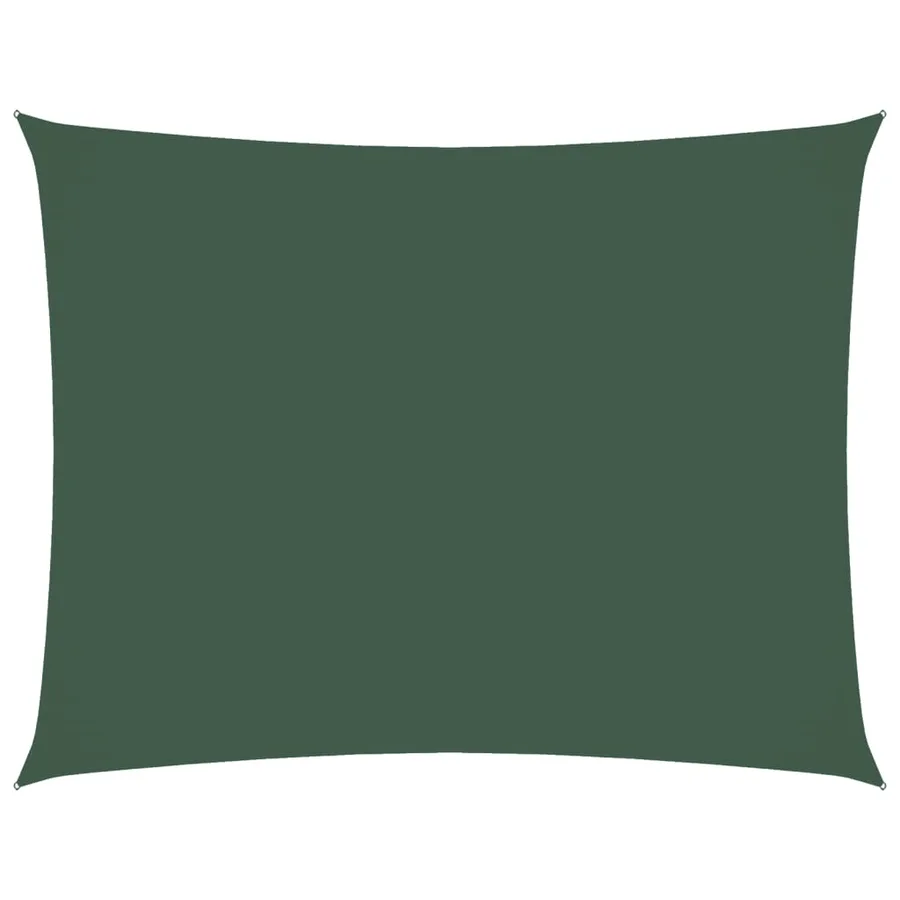 Voile de parasol tissu oxford rectangulaire 3x4 m vert foncé - 2