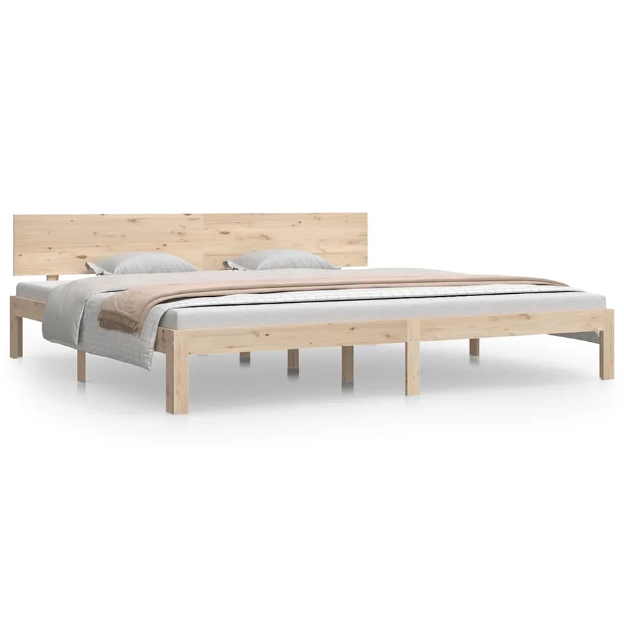 Cadre de lit sans matelas bois massif de pin 200x200 cm - 2