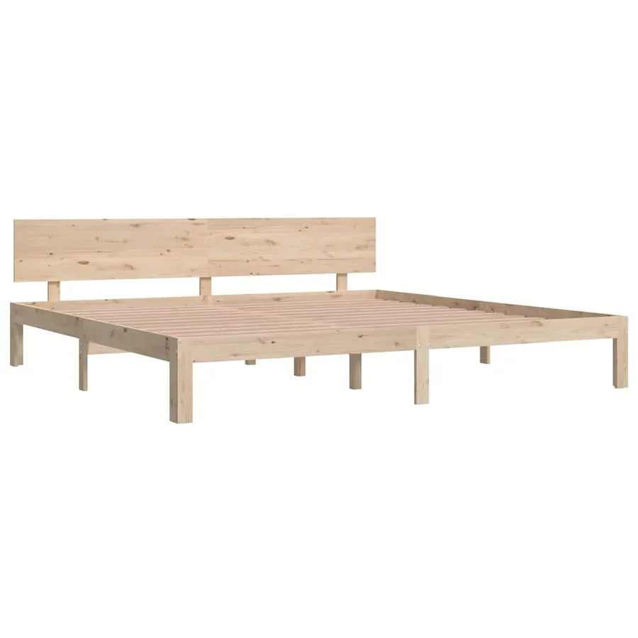 Cadre de lit sans matelas bois massif de pin 200x200 cm - 3