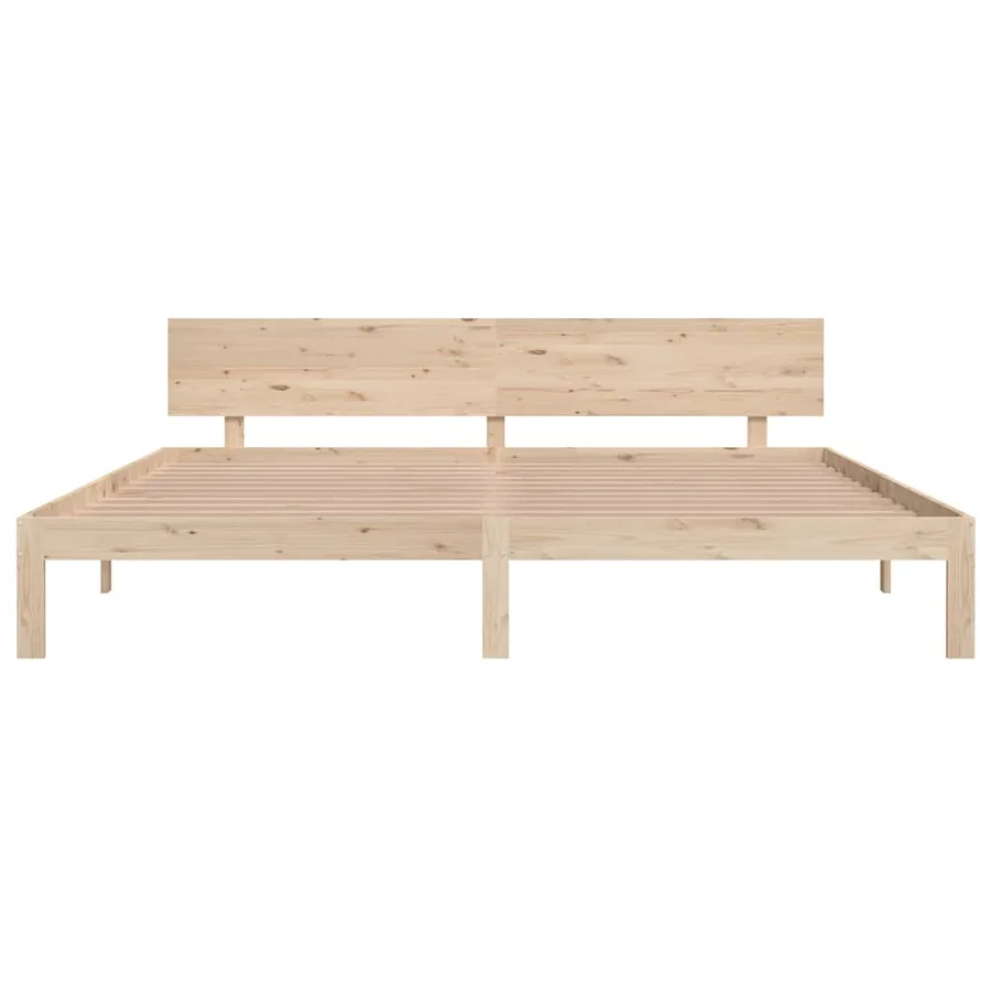 Cadre de lit sans matelas bois massif de pin 200x200 cm - 4