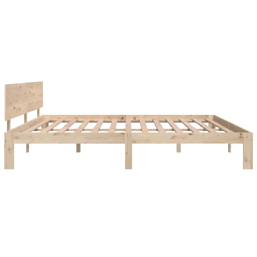 Cadre de lit sans matelas bois massif de pin 200x200 cm - 5