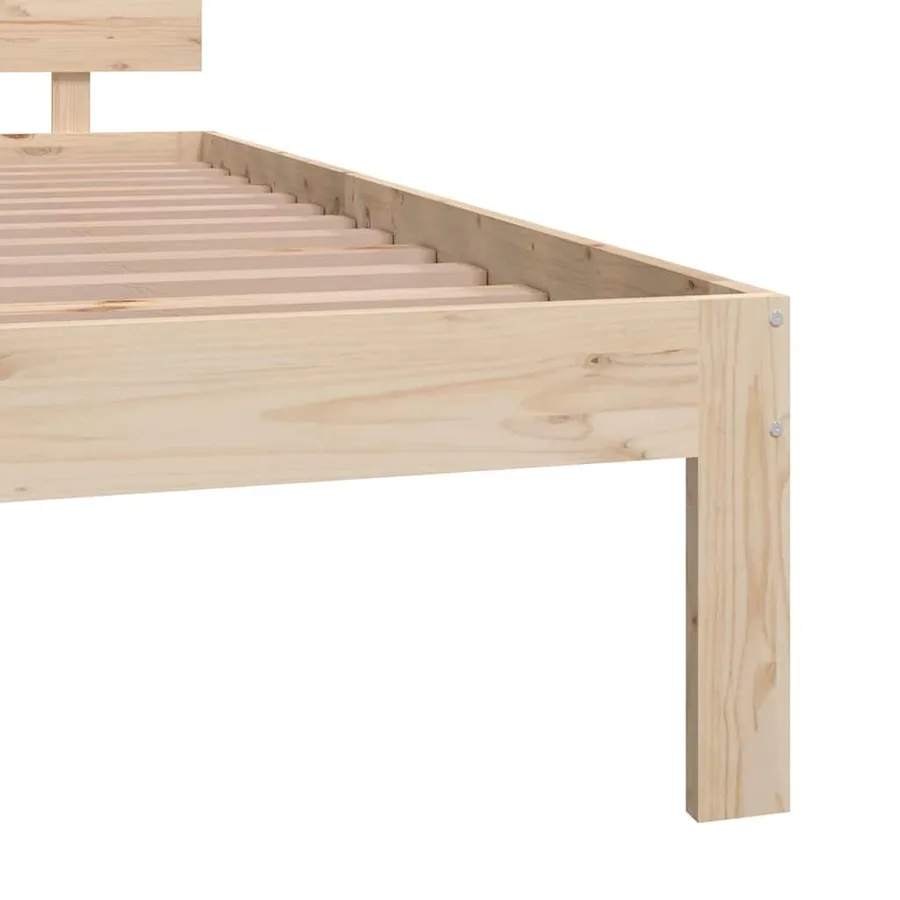 Cadre de lit sans matelas bois massif de pin 200x200 cm - 6