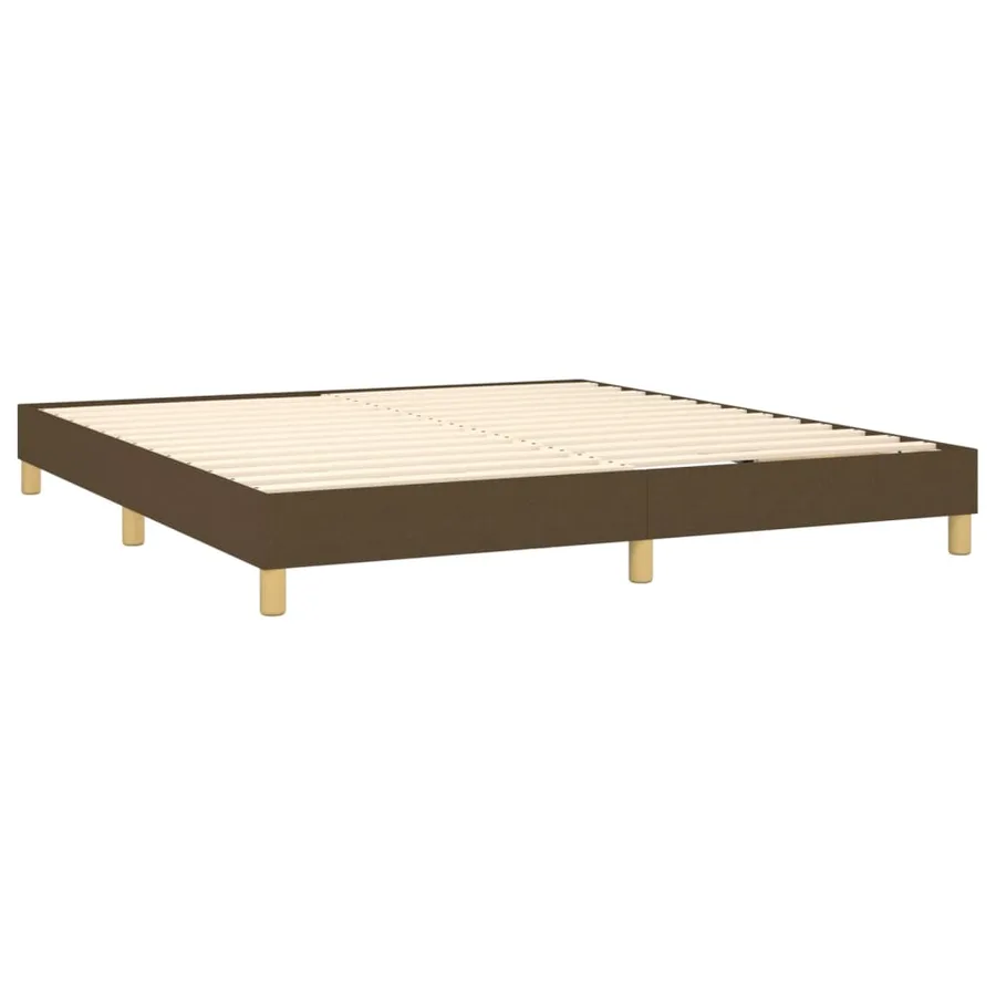 Sommier à lattes de lit matelas et LED Marron foncé 180x200 cm - 5