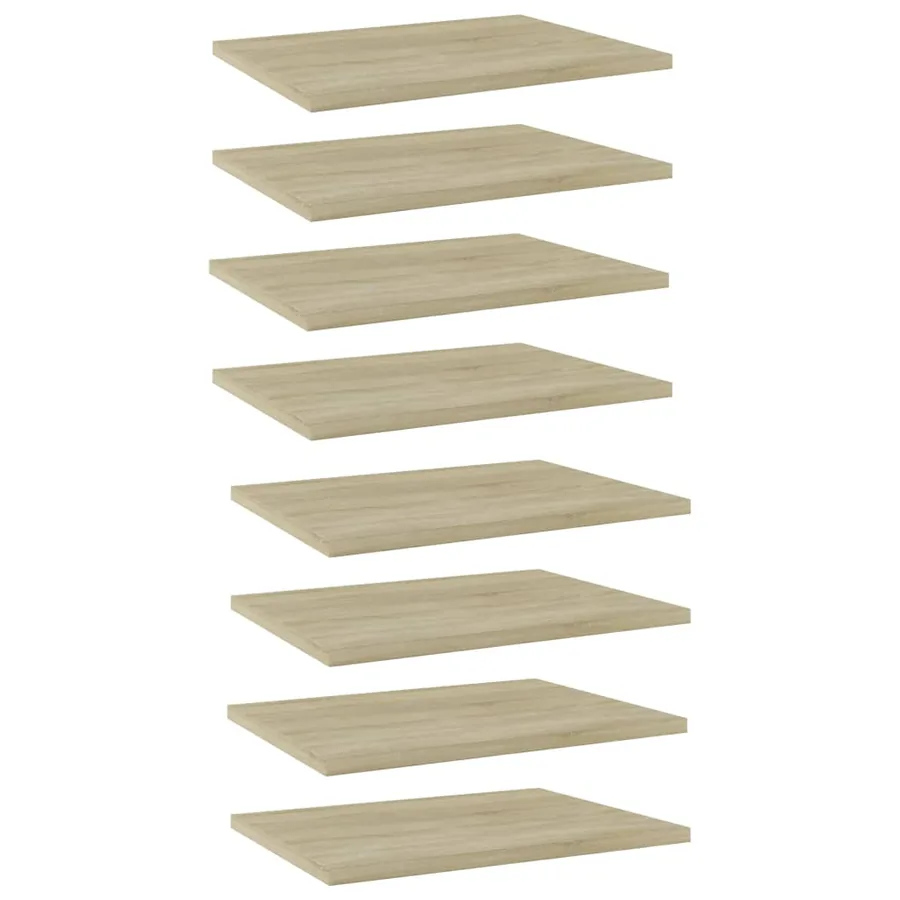 Panneau de bibliothèque 8pcs Chêne sonoma 40x30x1,5cm Aggloméré