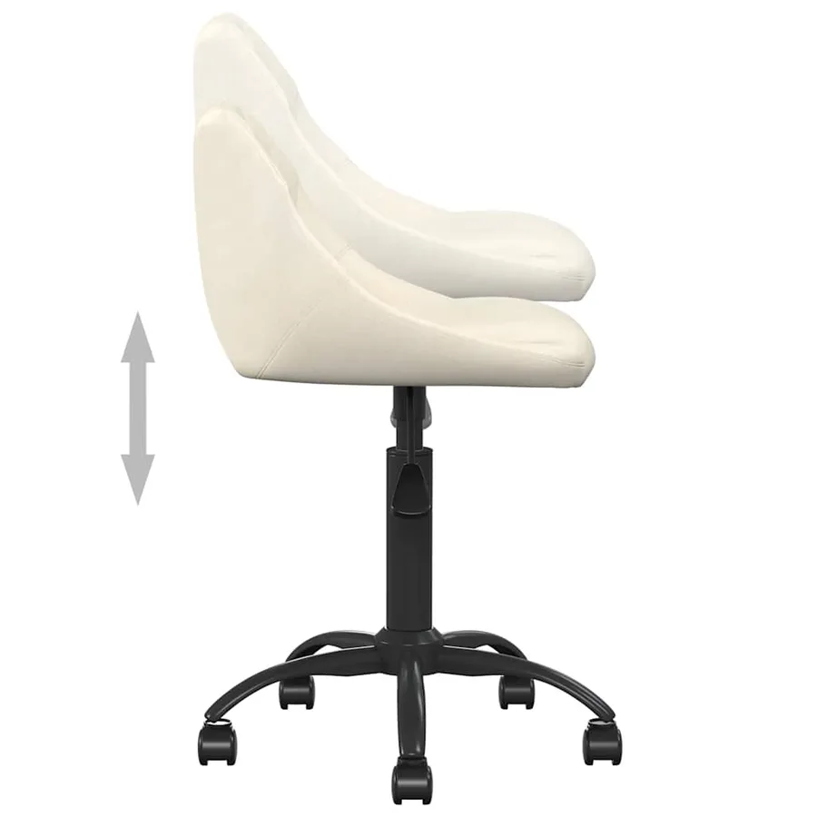 Chaise à manger Crème Velours - 6